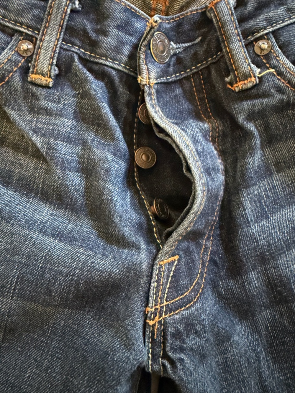 Abercrombie & Fitch Slim Straight Jeans Mens 30x32 Medium Wash Y2K Grunge Denim - Picture 4 of 14